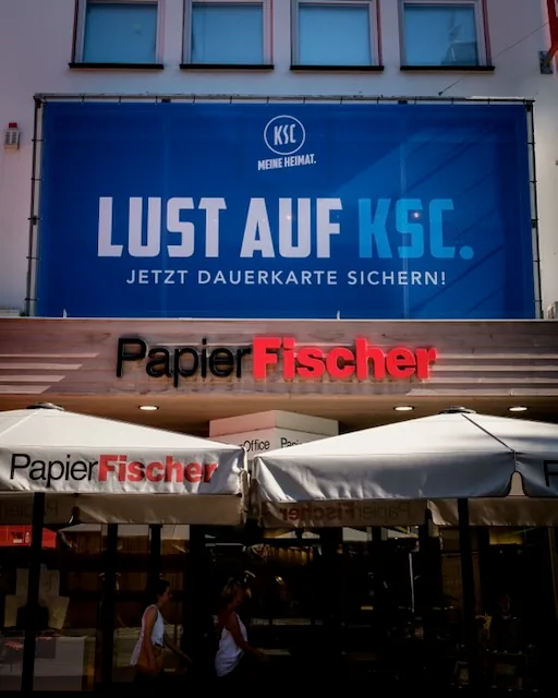 Banner – Fassadenbanner – Referenzfoto von Die Werbetechniker Karlsruhe